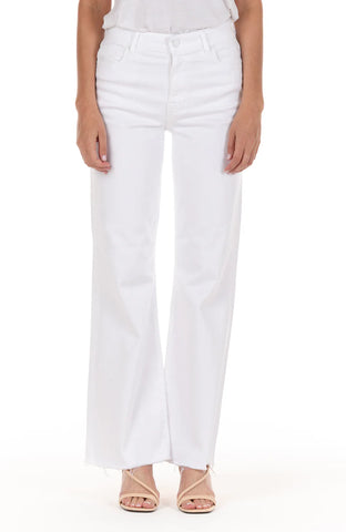 FIDELITY Katie High Classic Flare in White