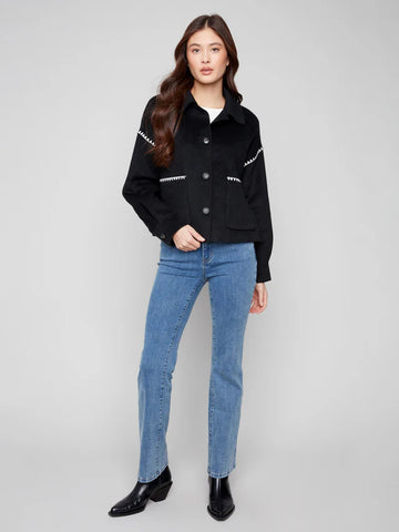 CHARLIE B - Short Double-Faced Wool Jacket