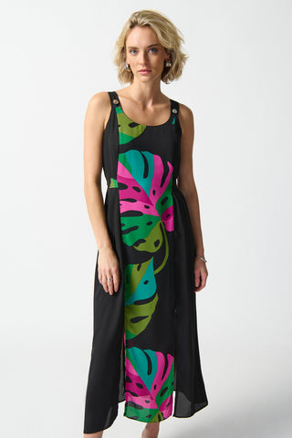 JOSEPH RIBKOFF Tropical Print Dress