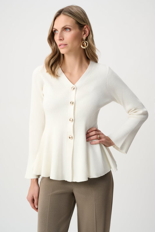 V-neck Peplum Sweater