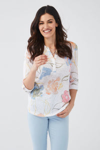 FDJ TAB UP 3/4 SLEEVE TOP
