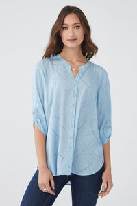 FDJ SMOCK DETAIL 3/4 SLEEVE BLOUSE