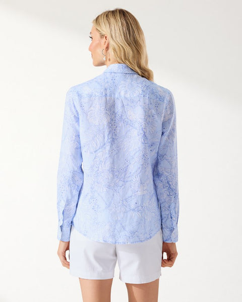 TOMMY BAHAMA TOTALLY TOILE COASTALINA LONG-SLEEVE SHIRT