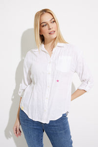 CHARLIE B Button Front Tunic Blouse Style